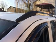 Mercedes Viano 2004-2014 гг. Рейлинги черные ELITE (пластиковая ножка) Короткая База (Compact) фото 3