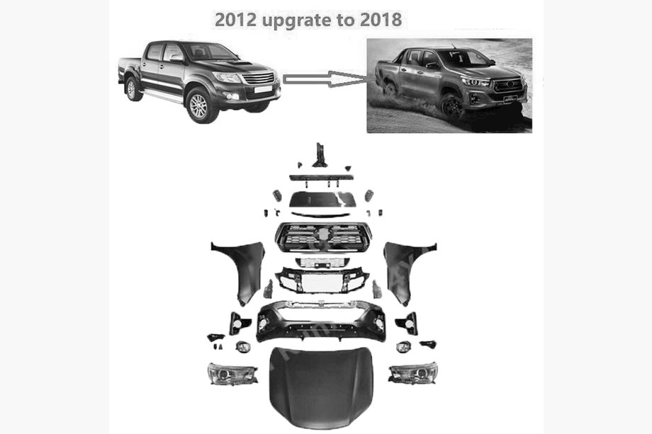 Toyota Hilux 2006-2015 гг. Комплект Рестайлинга под 2019 Image
