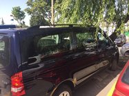 Mercedes Viano 2004-2014 гг. Черные рейлинги Skyport (цельнометаллические) фото 20