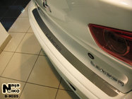 Mitsubishi Lancer X 2008- гг. Накладка на задний бампер без бортика SD Nataniko (нержавейка) фото 1