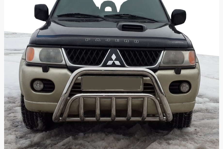 Mitsubishi Pajero Sport 1996-2007 гг. Кенгурятник WT002 (Нержавейка) Image