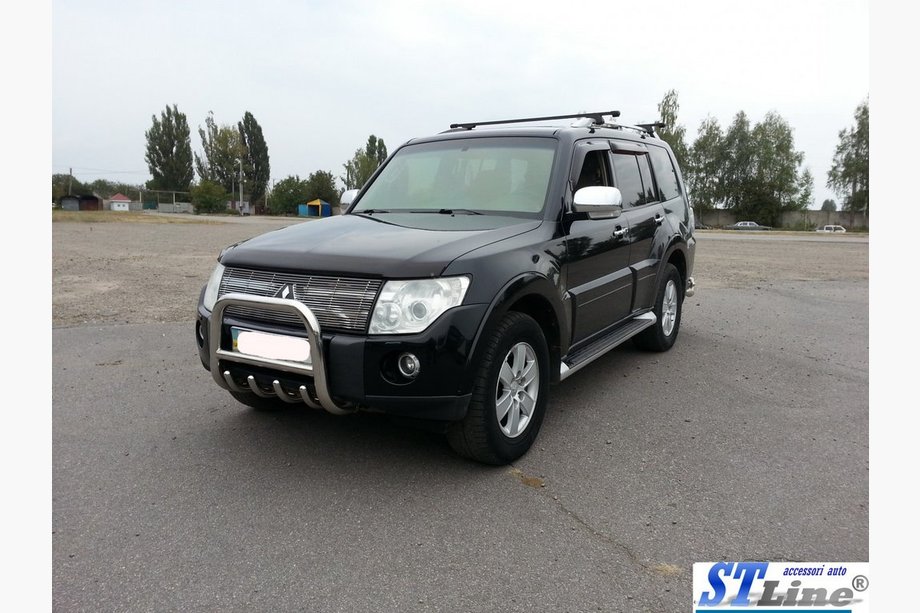Mitsubishi Pajero Wagon IV 2006-2021 гг. Кенгурятник QT006 (нерж. сталь) 51 мм Фото 2