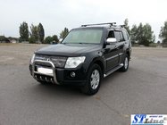 Mitsubishi Pajero Wagon III 1999-2006 гг. Кенгурятник QT006 (нерж. сталь) фото 2
