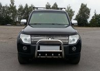 Mitsubishi Pajero Wagon III 1999-2006 гг. Кенгурятник QT006 (нерж. сталь) фото 1
