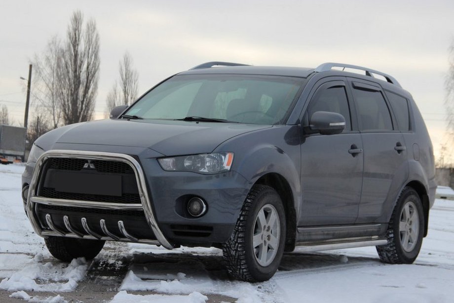 Mitsubishi Outlander 2006-2012 гг. Кенгурятник WT Special (нержавейка) Image