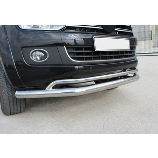 Передняя защита двойная Vegas 2010-2016 нержавейка Volkswagen Amarok 2010-2022 гг. фото 1