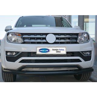 Передняя двойная защита Vegas 2016-2021 (черный) Volkswagen Amarok 2010-2022 гг. фото 2