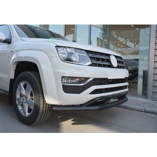Передняя двойная защита Vegas 2016-2021 (черный) Volkswagen Amarok 2010-2022 гг. фото 1