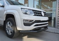 Volkswagen Amarok 2010-2022 гг. Передняя двойная защита Vegas 2016-2021 (черный) фото 1