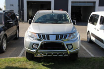 Mitsubishi L200 2015-2024 гг. Кенгурятник WT003 (нержавейка) фото 2