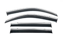 BMW X6 G06 2019–2027 гг. Ветровики с хромированным молдингом Niken Luxury (4 шт) фото 2