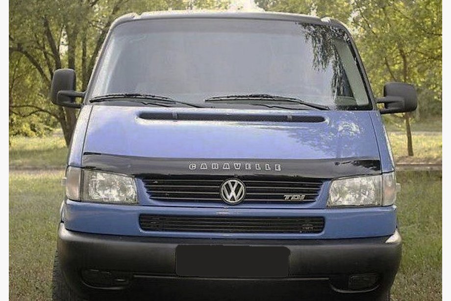 Volkswagen T4 Transporter 1990-2003 гг. Дефлектор капота (косые фары) (VIP) Image