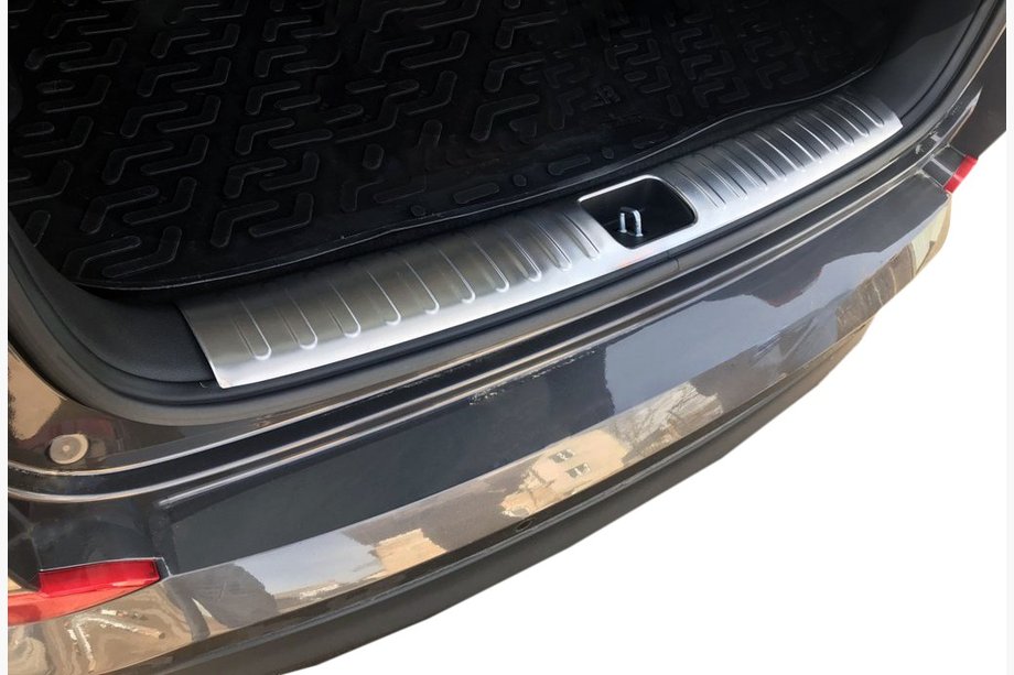 Hyundai Tucson TL 2016-2021 гг. Накладка на задний бампер OmsaLine (нержавейка) Фото 1
