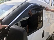 Opel Combo 2012-2018 гг. Ветровики с хромированным молдингом (4 шт, Niken) фото 3