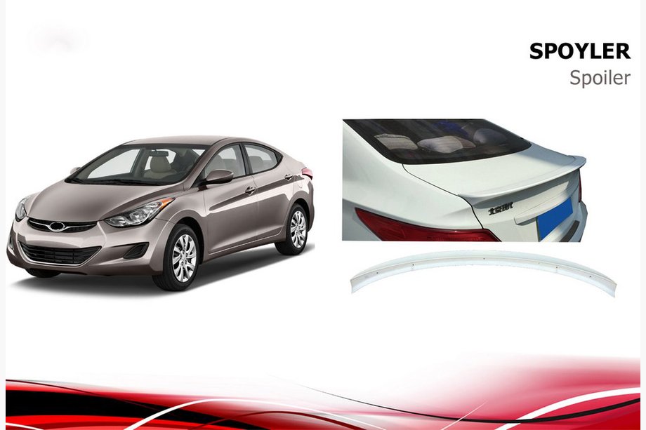 Hyundai Accent 2011-2017 гг. Спойлер Niken V1 (грунтованный под покраску) Image