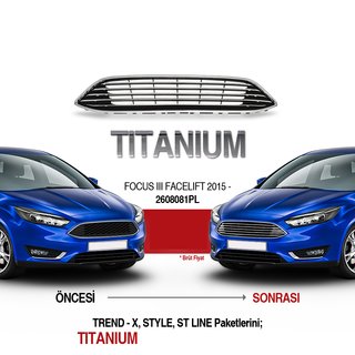 Передняя решетка (Titanium) Ford Focus III 2011-2017 гг. фото 3