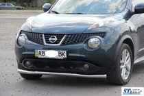 Nissan Juke 2010-2019 гг. Передняя защита ST008-2 (нержавейка) фото 4