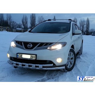 Передняя защита ST015 (нержавейка) фото 4