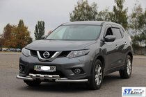 Nissan X-trail T32/Rogue 2014-2021 гг. Передняя защита ST009-15 (нержавейка) фото 2
