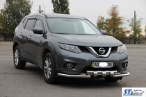 Nissan X-trail T32/Rogue 2014-2021 гг. Передняя защита ST009-15 (нержавейка) фото 3