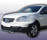 Nissan Qashqai 2010-2014 гг. Передняя двойная дуга ST014 (нержавейка) фото 3