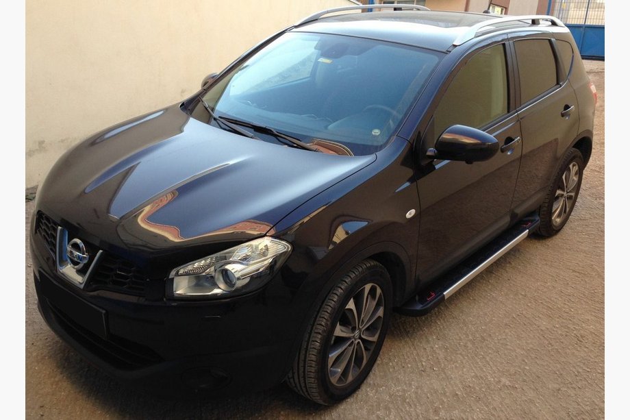 Nissan Qashqai 2010-2014 гг. Боковые пороги RedLine V1 (2 шт., алюминий) Длинная База Image