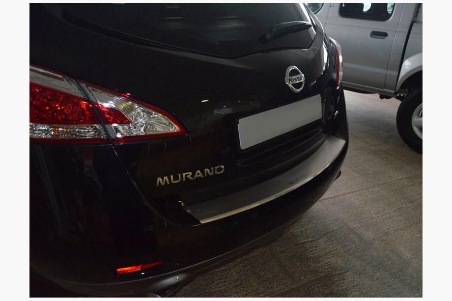 Nissan Murano 2008-2014 гг. Накладка на задний бампер с загибом Nataniko (нержавейка) Image