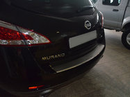 Nissan Murano 2008-2014 гг. Накладка на задний бампер с загибом Nataniko (нержавейка) фото 1