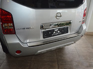 Nissan Pathfinder R51 2005-2014 гг. Накладка на задний бампер с загибом Nataniko (нержавейка) фото 1