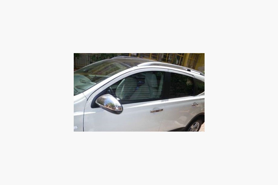 Nissan Qashqai 2007-2010 гг. Накладки на зеркала (Omsa, 2 шт, нержавейка) Image