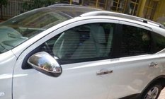Nissan Qashqai 2007-2010 гг. Накладки на зеркала (Omsa, 2 шт, нержавейка) фото 1