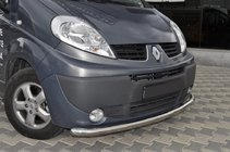 Opel Vivaro 2001–2015 гг. Передняя защита ST008 (нержавейка) 42 мм фото 3