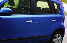 Nissan Note 2004-2012 гг. Хромированные Накладки на Ручки Дверей (4 шт, Нержавейка) фото 1