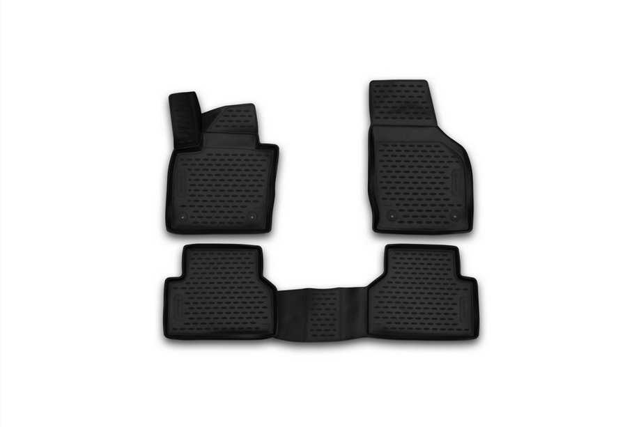 Audi Q3 2011-2019 гг. 3D резиновые коврики в салон (4 шт, Novline) Image