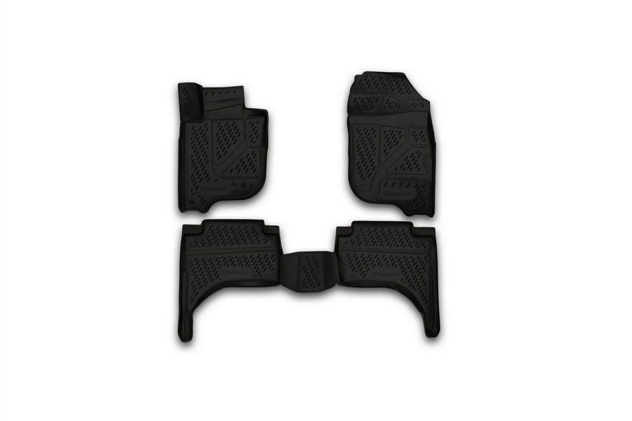 Mitsubishi L200 2015-2024 гг. 3D резиновые коврики в салон (4 шт, Novline) Image