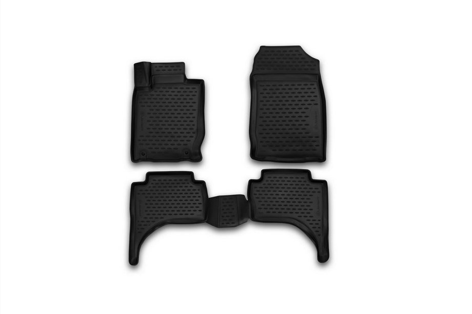 Mitsubishi L200 2015-2024 гг. 3D резиновые коврики в салон (4 шт, Novline) Бюджетная комплектация Фото 1