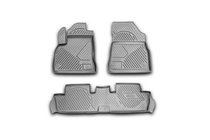 Peugeot 3008 2008-2016 гг. Резиновые коврики в салон (3 шт, Novline) фото 1