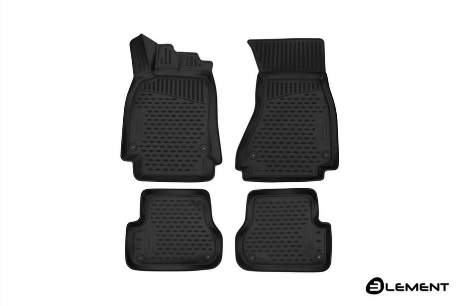 Audi A6 C7 2011-2017 гг. 3D резиновые коврики в салон (4 шт, Novline, Sedan) Image