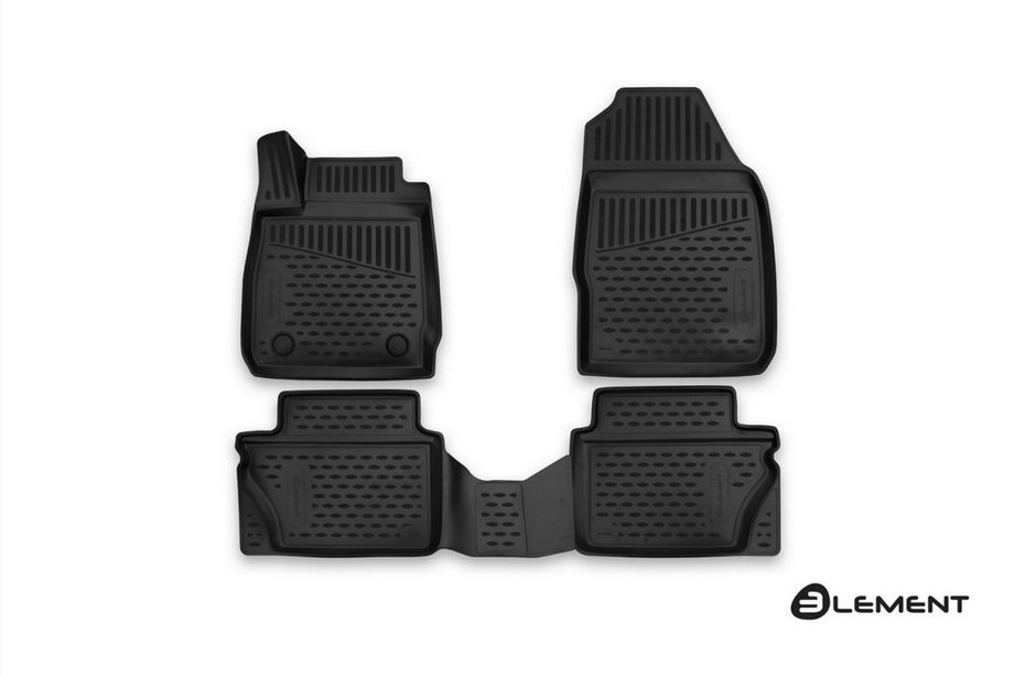 Ford Fiesta 2008-2017 гг. (2015↗) 3D резиновые коврики в салон (4 шт, Novline) Image