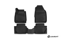 Ford Fiesta 2008-2017 гг. (2015↗) 3D резиновые коврики в салон (4 шт, Novline) фото 1