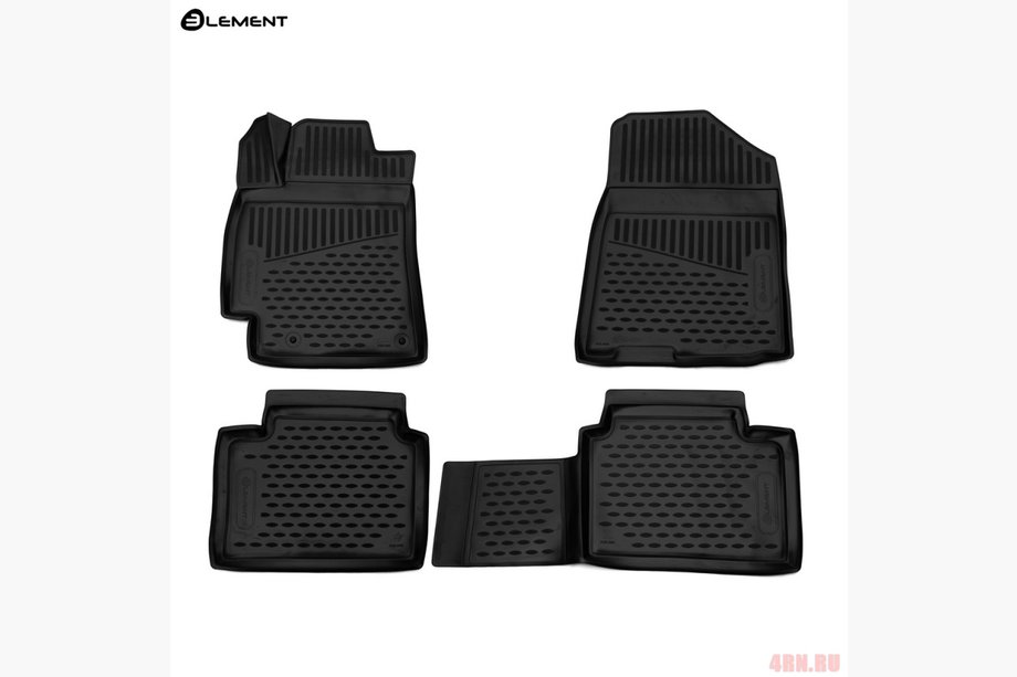 Kia Cerato 3 2013-2018 гг. (2018↗) 3D резиновые коврики в салон (4 шт, Novline) Image