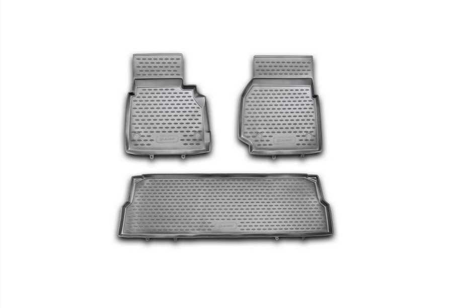Land Rover Defender 1986-2016 гг. Резиновые коврики в салон (3 шт, Novline) 110/5D Фото 1