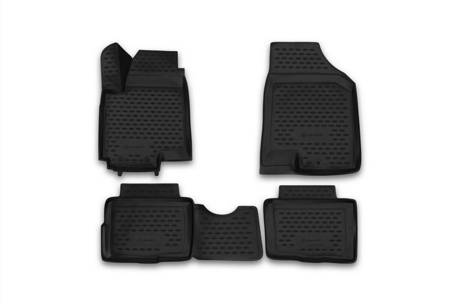 Kia Soul I 2008-2013 гг. 3D резиновые коврики в салон (4 шт, Novline) Фото 1