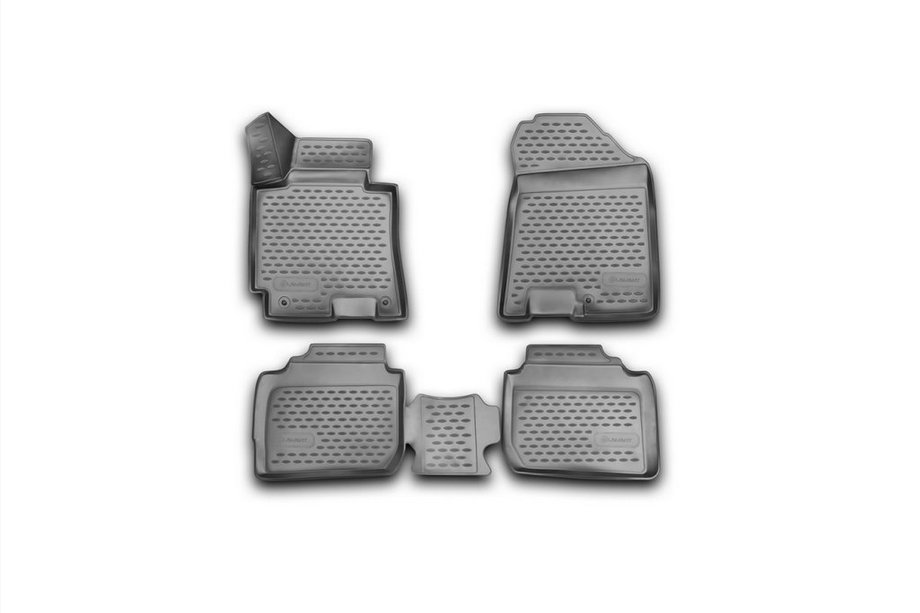 Kia Cerato 3 2013-2018 гг. 3D резиновые коврики в салон (4 шт, Novline) Image