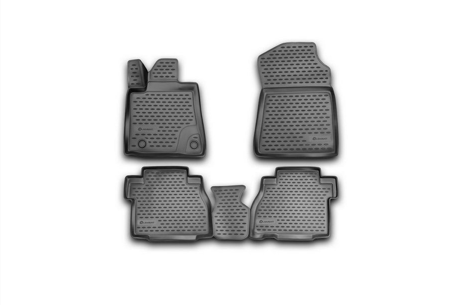 Toyota Tundra 2007-2021 гг. 3D резиновые коврики в салон (4 шт, Novline) Double Cab/Crew MAX (USA) Image