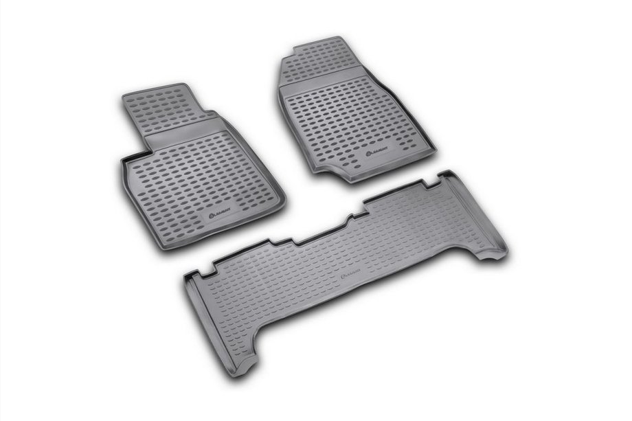 Toyota Land Cruiser 100 1998-2007 гг. Резиновые коврики в салон (3 шт, Novline) Image
