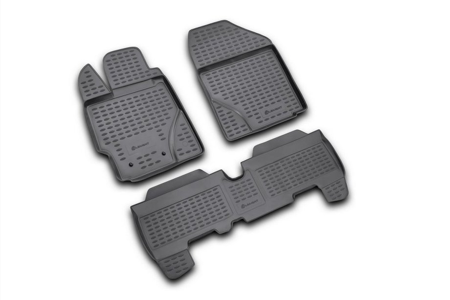 Toyota Yaris 2006-2011 гг. Резиновые коврики в салон (3 шт, Novline) Image
