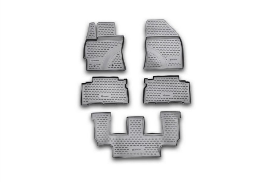 Toyota Verso 2009–2018 гг. (2009-2013) Резиновые коврики в салон (3 ряда, 5 шт., Novline) Вариант 2 Image
