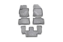 Toyota Verso 2009–2018 гг. (2009-2013) Резиновые коврики в салон (3 ряда, 5 шт., Novline) Вариант 2 фото 1