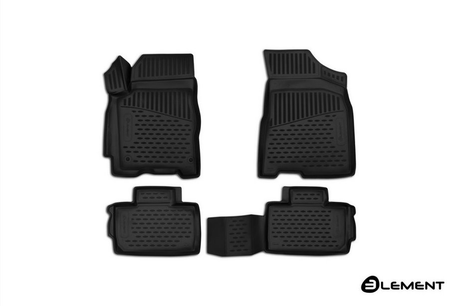 Daewoo Nexia 1995-2016 гг. (2008↗) Резиновые коврики в салон (4 шт, Novline) Вариант 1 Image